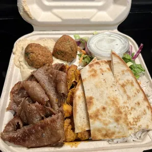 Doner and chicken combo platter