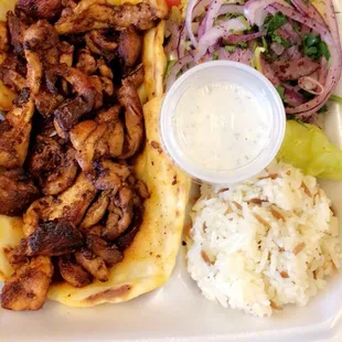 a plate of food on a table