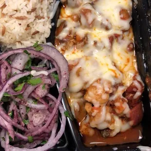 a meal in a plastic container