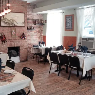 This is the interior of the restaurant&apos;s dining room.