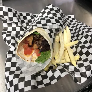Chicken Fried Steak Wrap with Angry Turk Sauce, &amp; Red Pickled Onions this isn't your typical wrap.