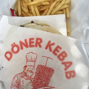 doner kebab and french fries