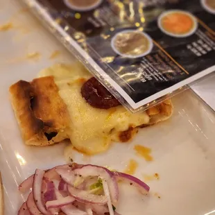 The waiter didn&apos;t have anywhere else to put the filthy menu, I guess.