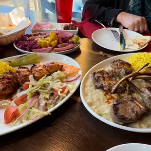 Lamb Chops Chicken Shish a la Carte
