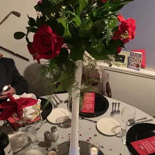 Center piece for tonight's Valentines Dinner! Nineteen24 Restaurant is really fabulous!