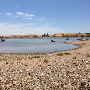 Picnicking where the lake should be