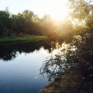 A view from our campsite onto the river, around 6am