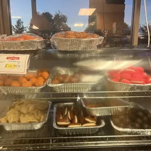 a variety of food items