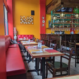 the interior of the restaurant