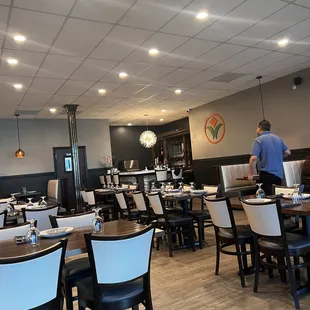 a man in a restaurant setting