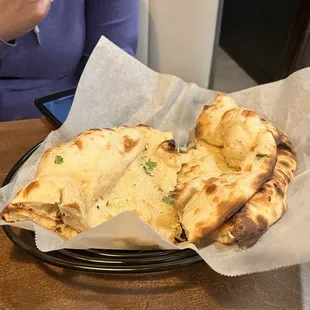 Garlic Naan  - Tasted great. Heated debate at the table about the thickness of it. Apparently thick is not as ideal for scooping