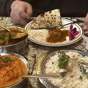 50. Butter Chicken 44. Chicken Curry Garlic Naan Onion Kulcha
