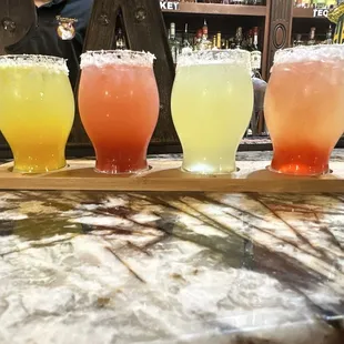 This margarita flight was delicious. It&apos;s a must