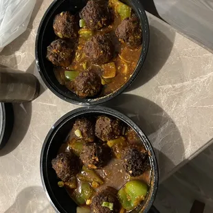 two bowls of stew