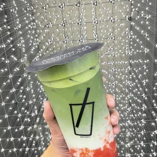 Strawberry Matcha Latte