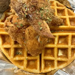 food, waffles