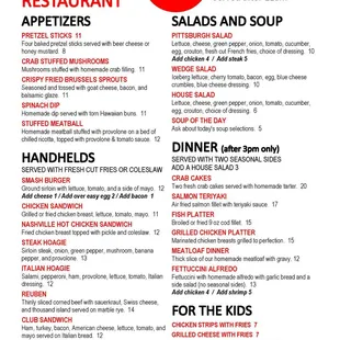 Lunch and Dinner Menu
