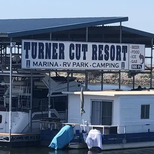 Marina with covered slips and hook ups