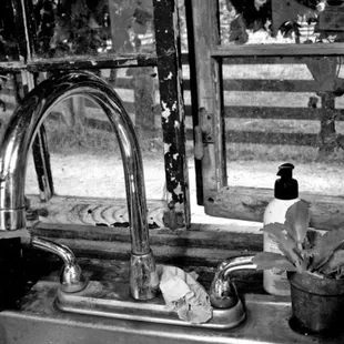 a kitchen sink and window