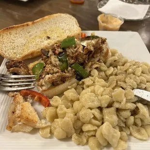 Chicken Philly Sandwich with Spaetzle