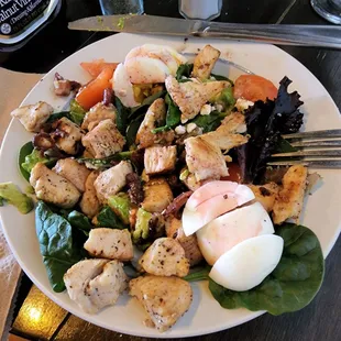 Their Cobb salads have everything. Really good grilled chicken!