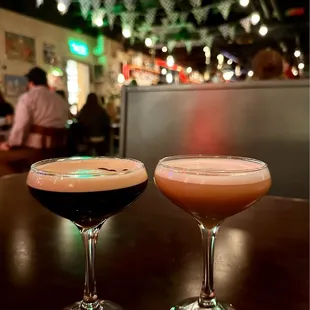 Drinks at a table