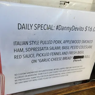 Today's special