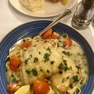 Haddock piccata