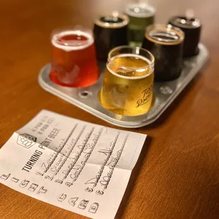 Three sours for her, three BA Stouts for me.