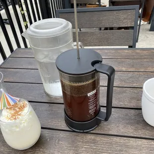 French press coffee (32 oz. I think(