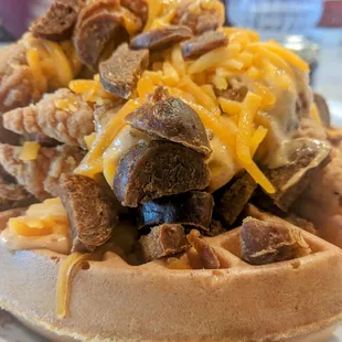 food, waffles