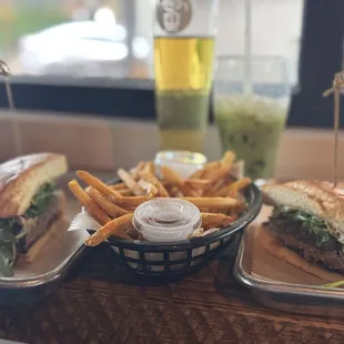 Turnstile burger , fries