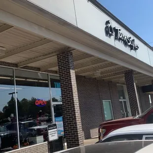 Outside the front of the store