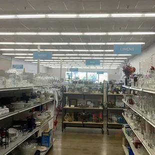View from the back towards the front of the store