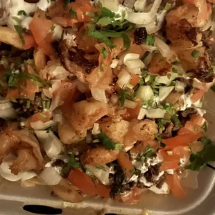 Steak and shrimp fries