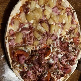 Half All Meat and Half Hawaiian - w/ brown sugar