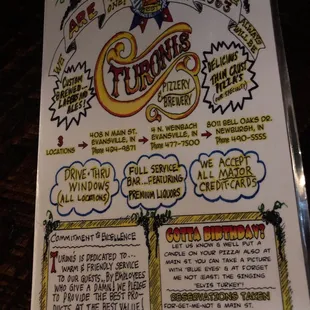 pizza, menu