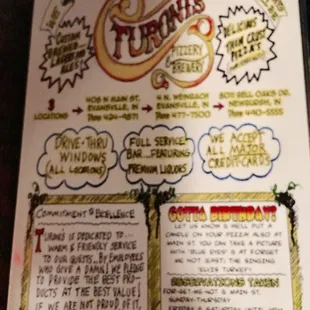 menu, pizza