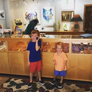 Our youngest shoppers! They love our rocks!!!