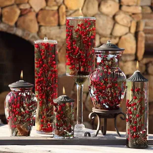 Beautiful lifetime oil candles -- other styles available too.