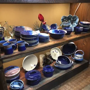 More pottery with a pretty blue color.