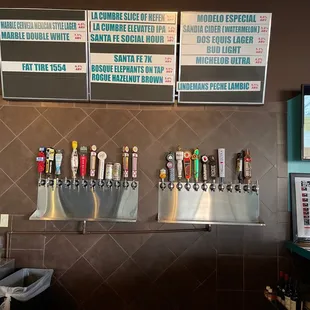 Taps and beer list