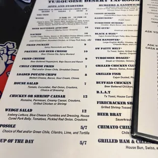 Full front menu