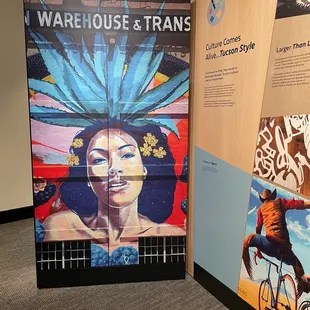 Murals along the historic art district