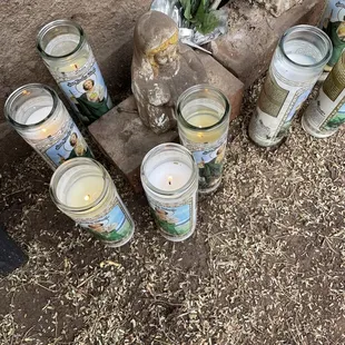 Candles for the castaway souls.