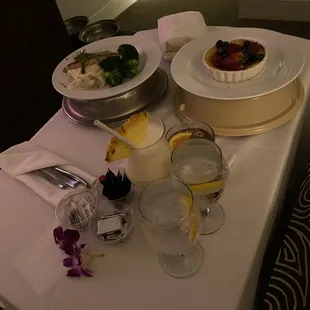 Catch of the day and creme brûlée