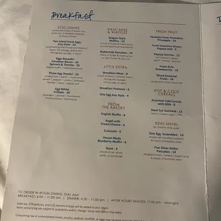Breakfast Menu