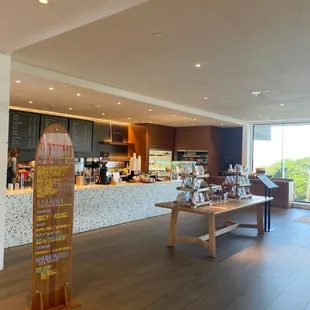 a view of the dining area