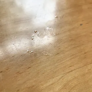 Sat down to a gob of syrup on our table.  This restaurant is filthy all the time!