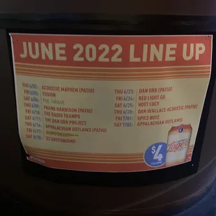 the line up for june 2021